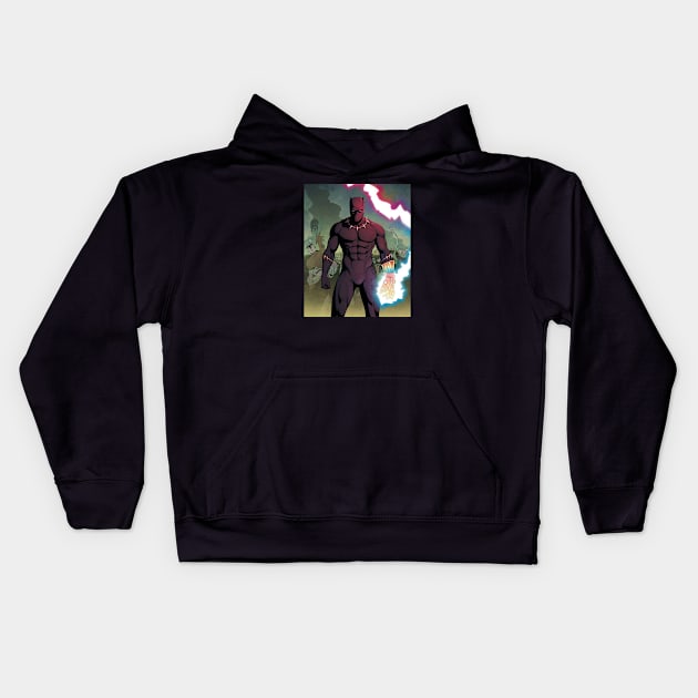 Black Panther Kids Hoodie by StepIntoTheReal